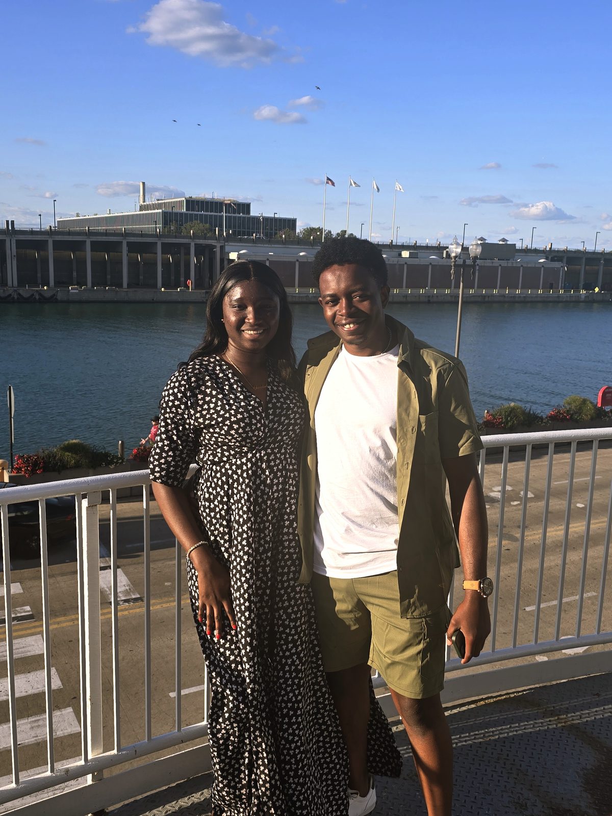 Paschal and Maryanne on the pier